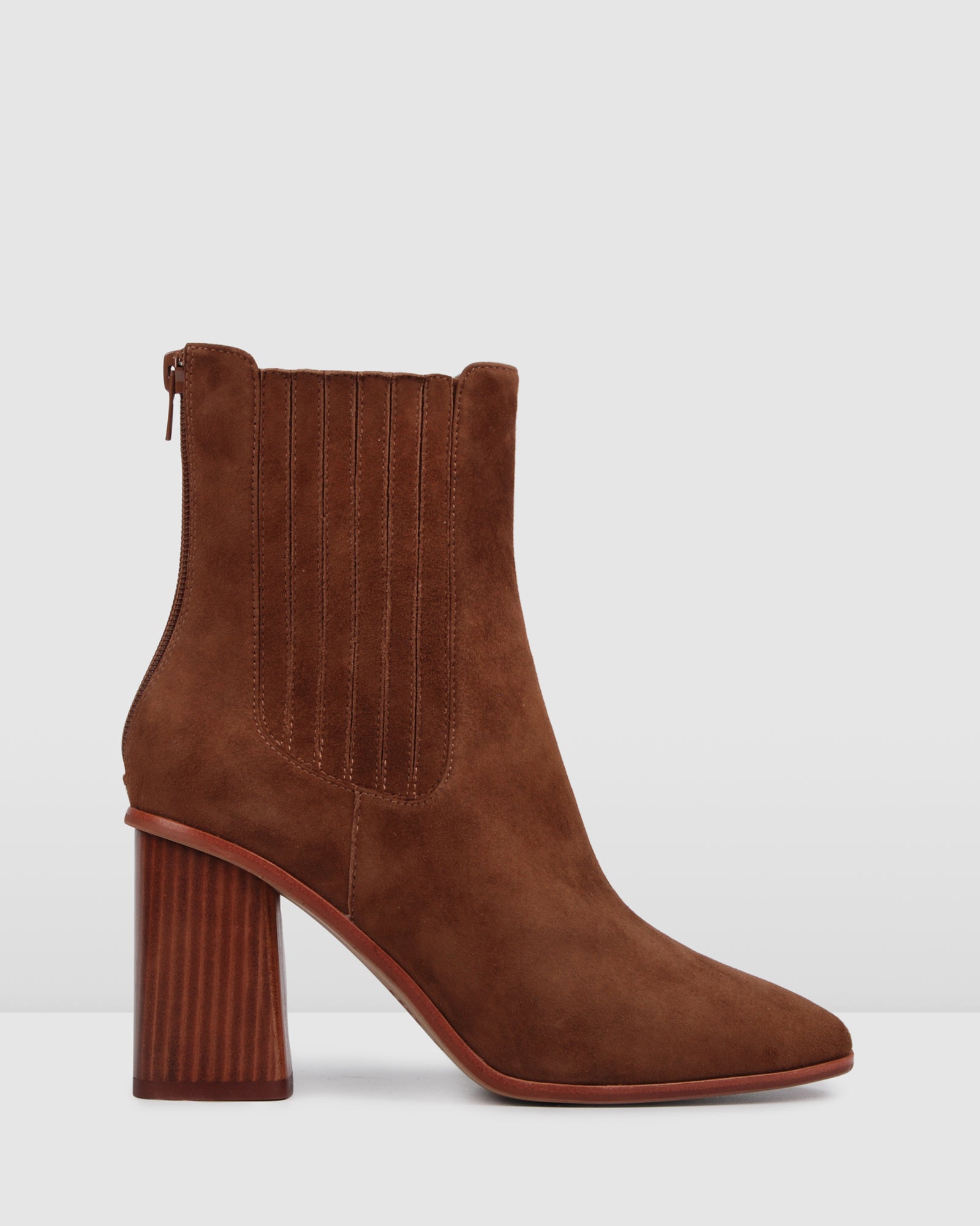 tan suede ankle boot