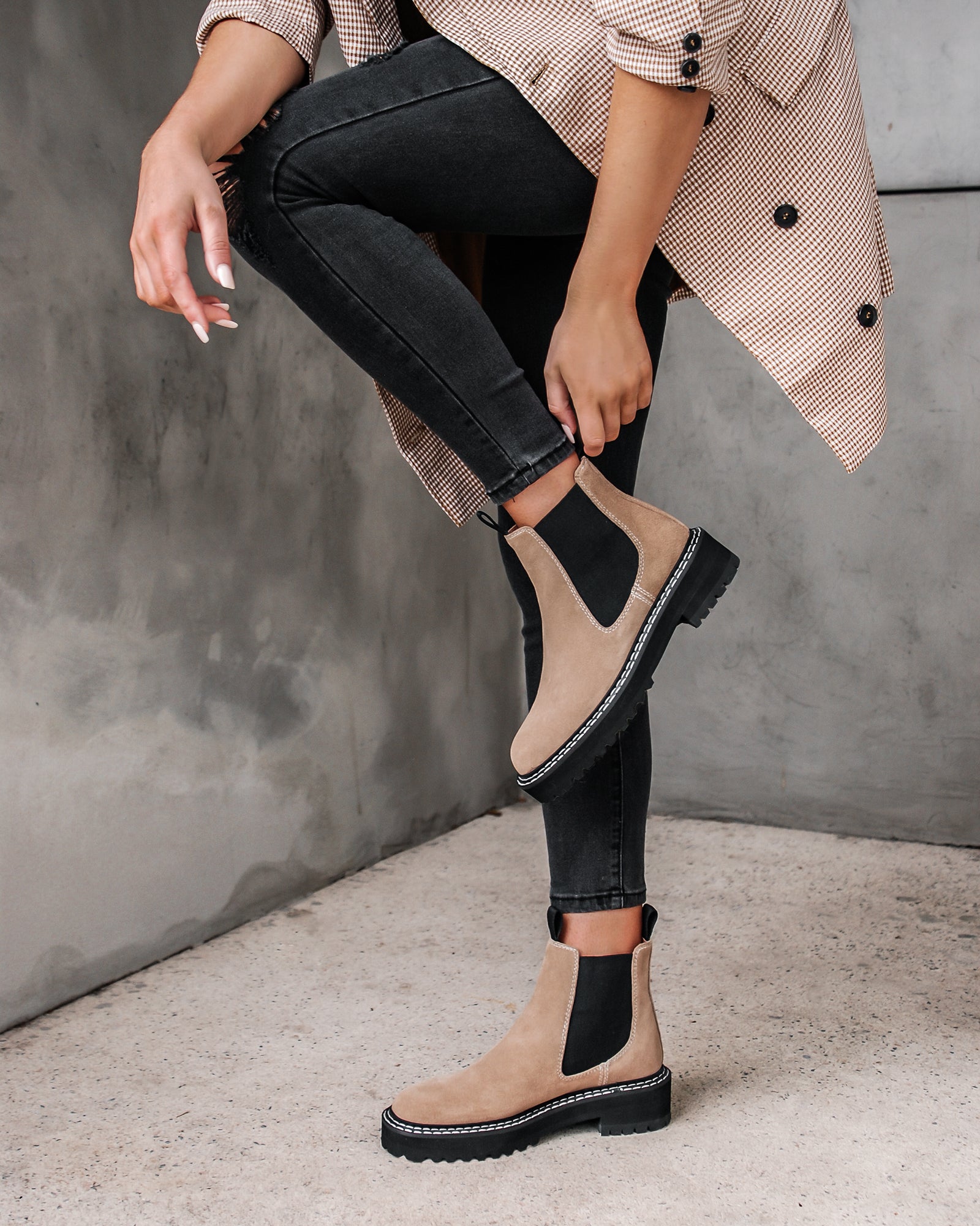 flat suede ankle boots