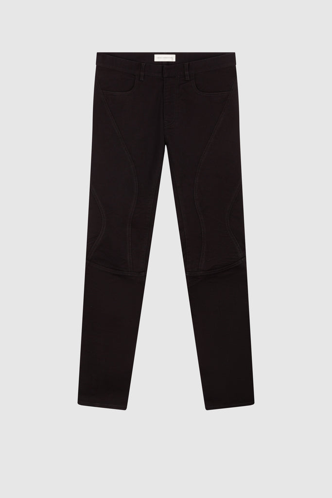 DOUBLE BELT DENIM PANTS BLACK | Faith Connexion