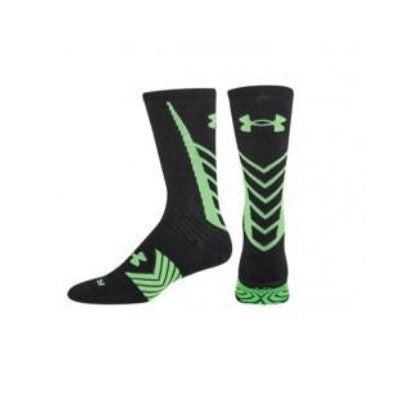 Black/Neon UA Undeniable Crew Socks 