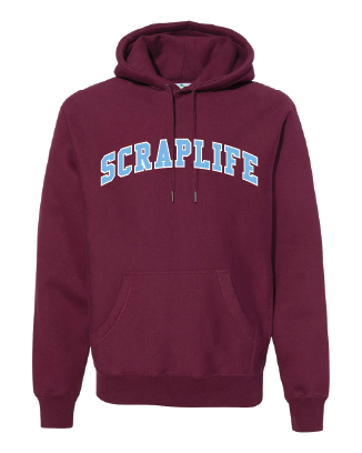 ScrapLife LE Old School Heavyweight Hooded Sweatshirt Maroon