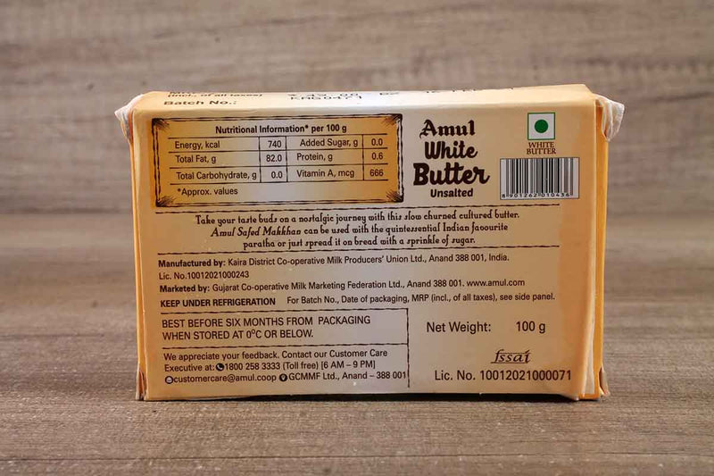 Amul White Butter Unsalted 100 Neelamfoodland Mum