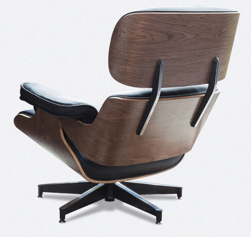 modern brown leather armchair