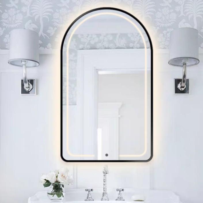 arch mirror with led light