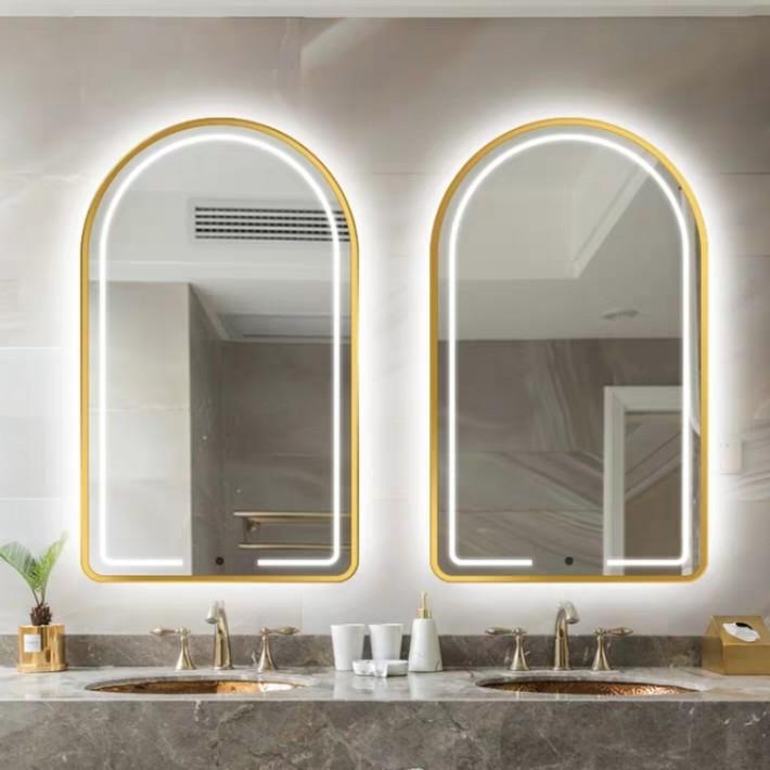 arch mirror with led light