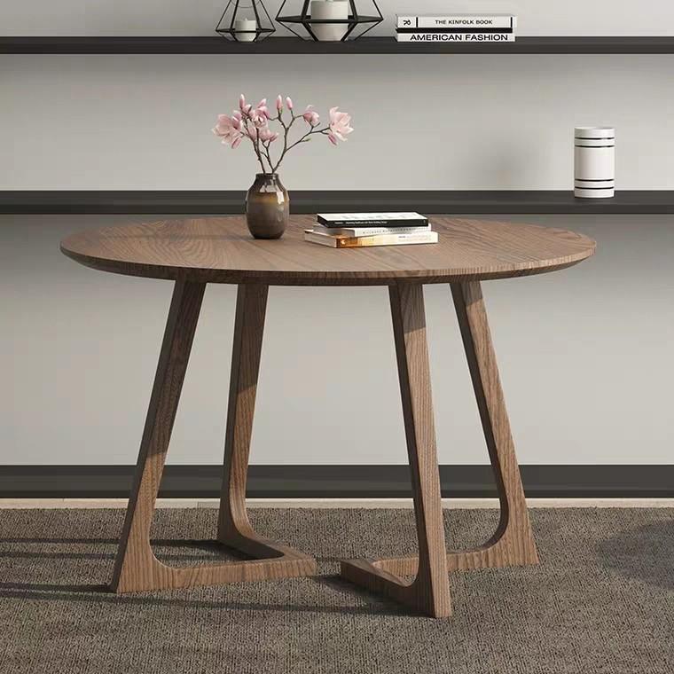 wood modern round dining table