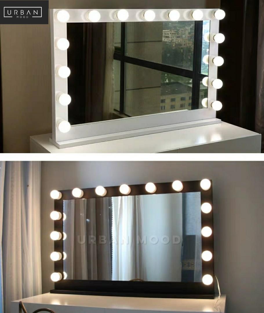 wall mirror with hollywood lights