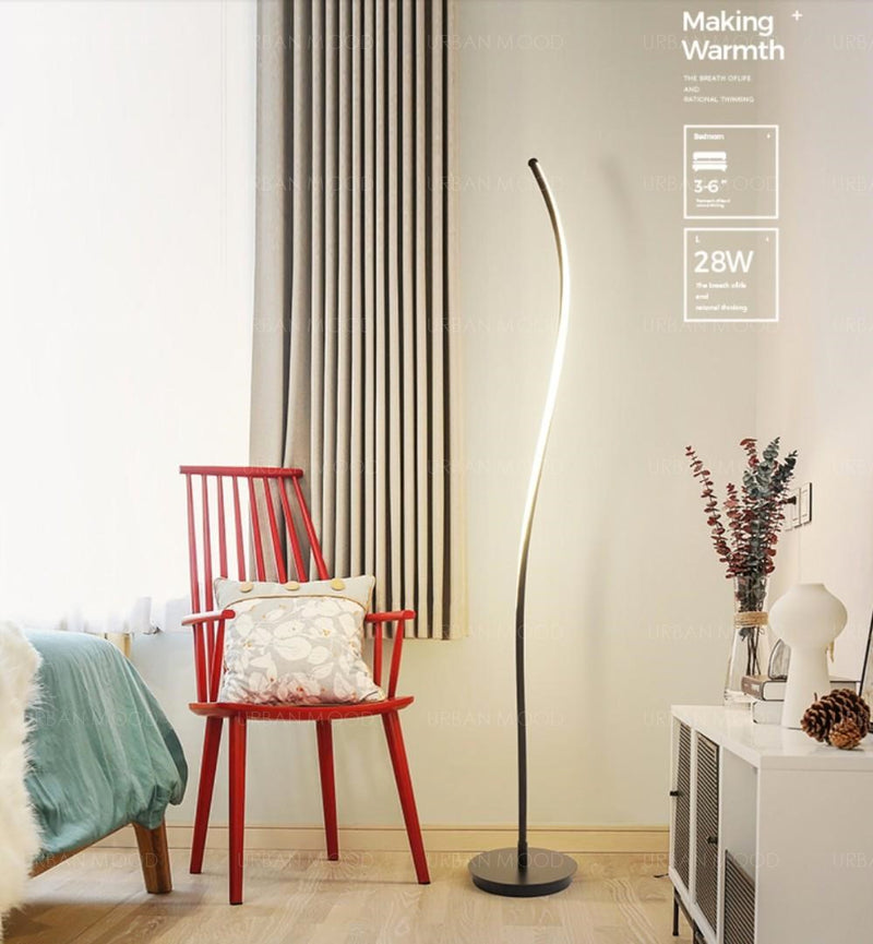 led swirl floor lamp