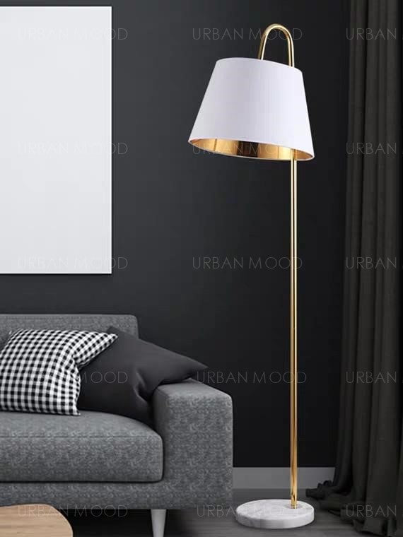 chrome floor and table lamps