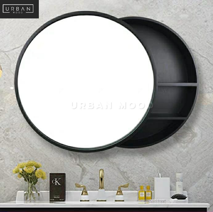 backlit mirror with storage