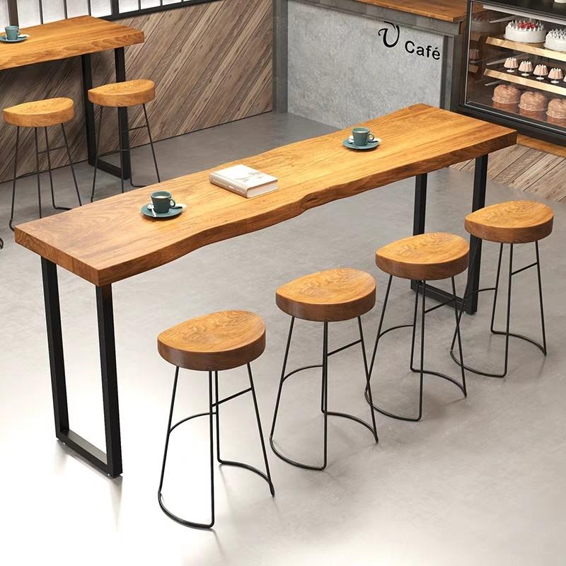 Starbucks Rustic Wooden Bar Table Stool Urban Mood