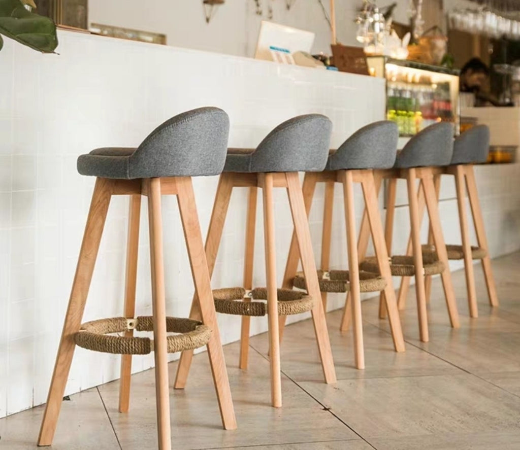 baker scandinavian solid wood bar stool – urban mood