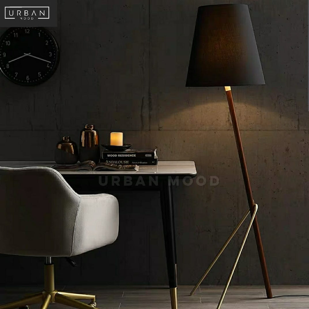 floor lamp with clock