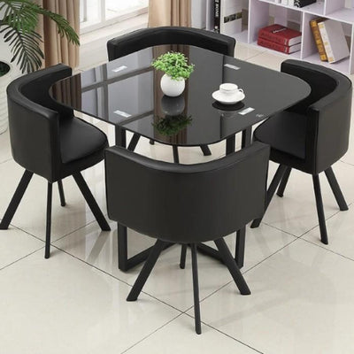 round space saver dining table and chair set