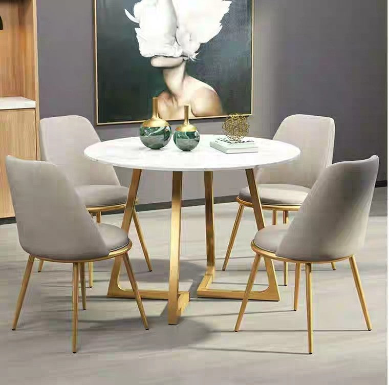 ASHLEY Modern Round Marble Dining Table - Urban Mood