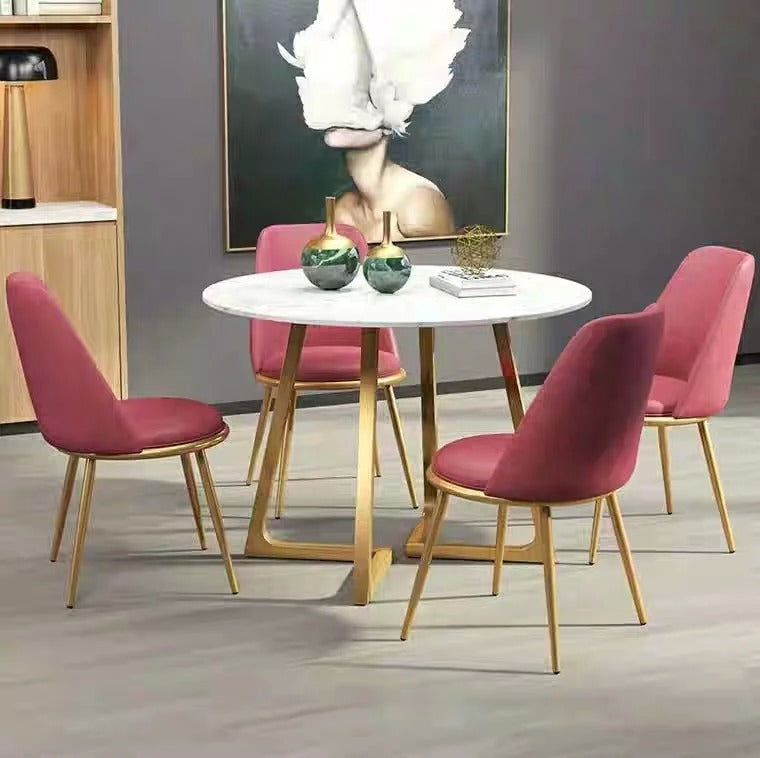 ASHLEY Modern Round Marble Dining Table – Urban Mood