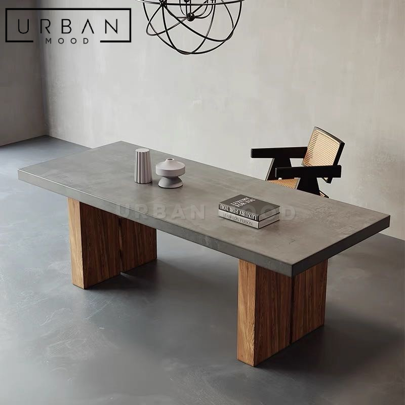 industrial concrete desk