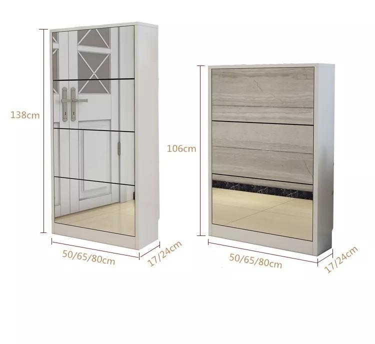 mirrored shoe cabinet