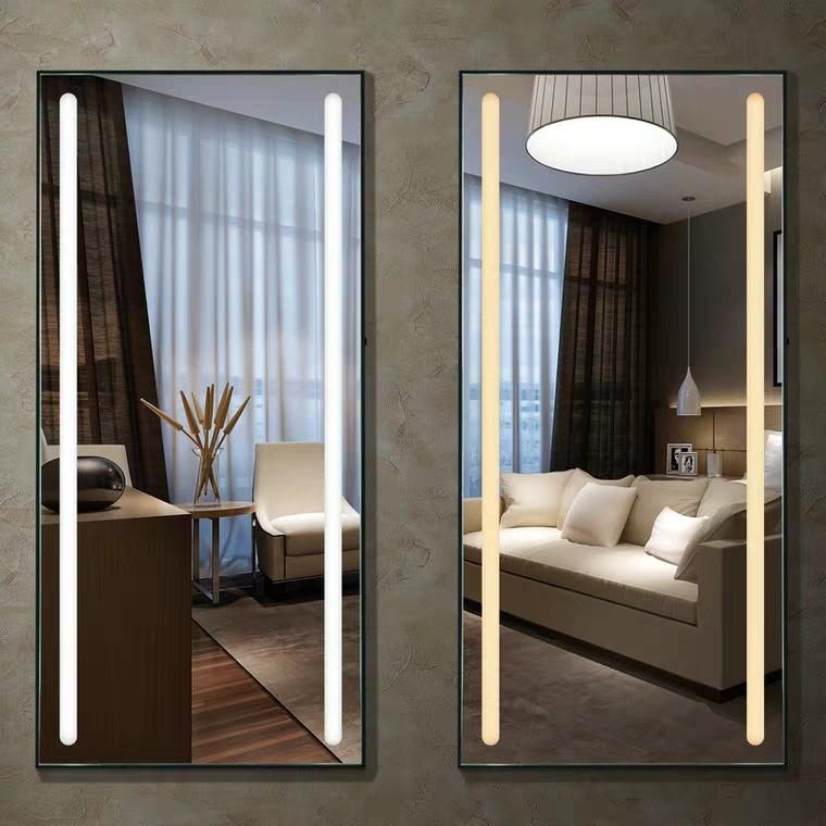 wall mounted full length mirror with lights