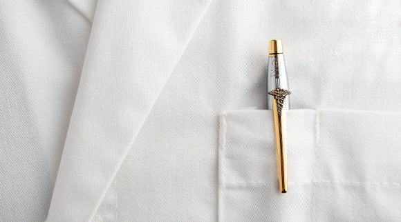 Doctors' Day Gift Pen - Engraved Cross Classic Century with Medical Clip Emblem Sticking Out of Shirt Pocket