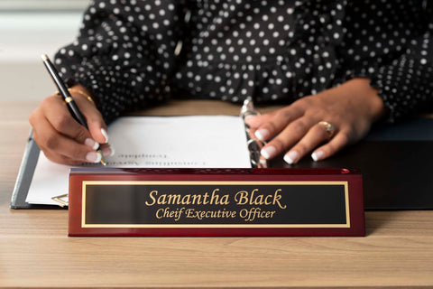Engraved Desk Name Plate