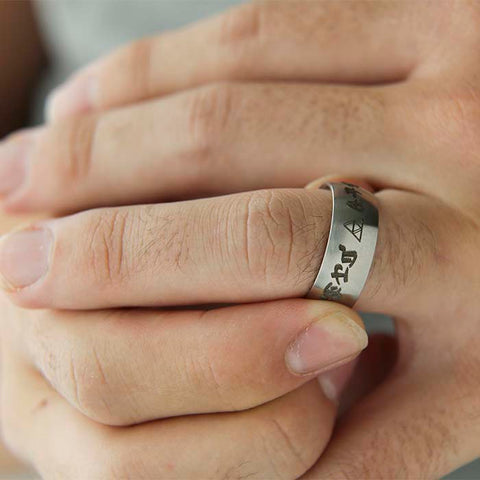 Silver Domed Ring with Personalization from EngraveCo