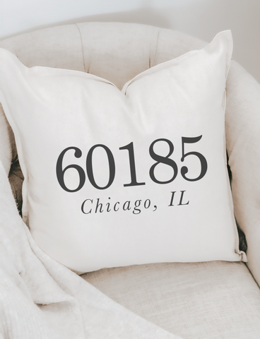 Zip Code Pillow Chicago IL
