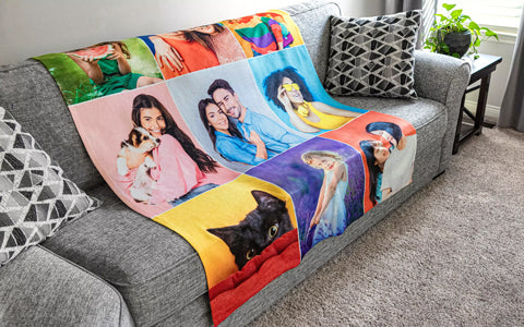 personalized Photo Blanket from Collage