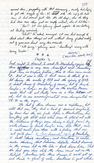 Handwritten manuscript of Dreamcatcher using pens fountain