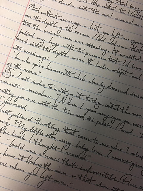 dramatic letter handwriting