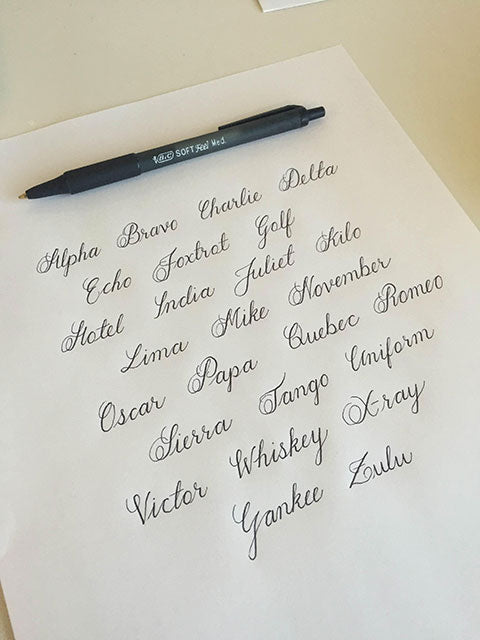 neat cursive handwriting