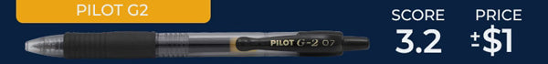 PILOT G2 best rollerball pen ranking infographic
