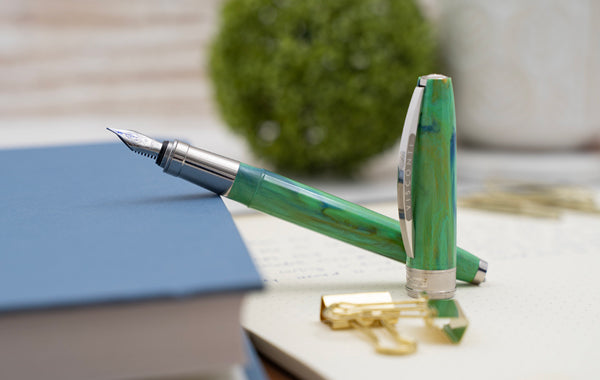 green visconti fountain pens