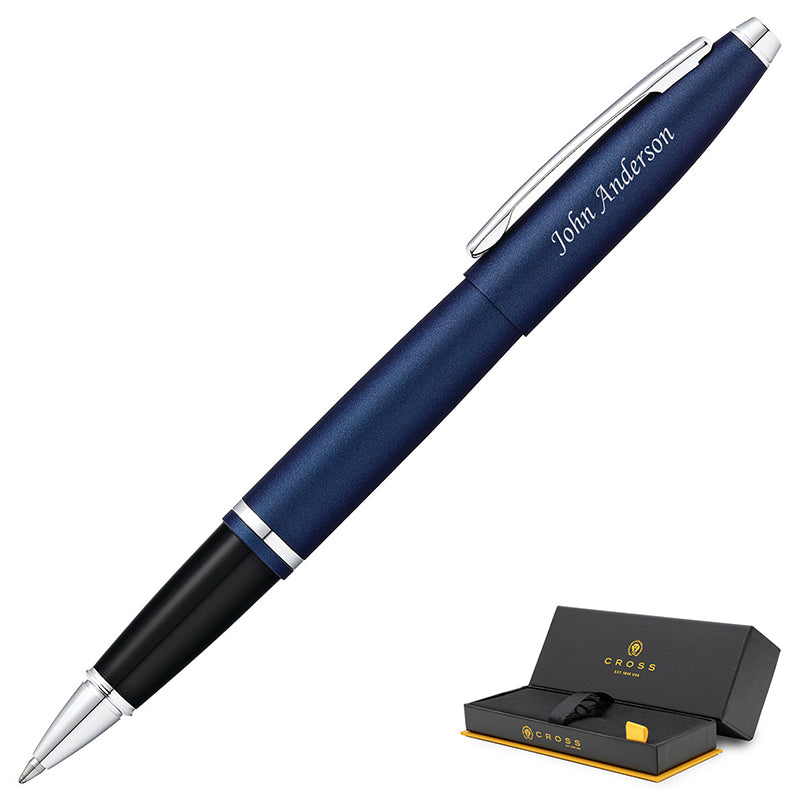 personalized Cross Calais Rollerball Pen Matte Metallic Midnight Blue