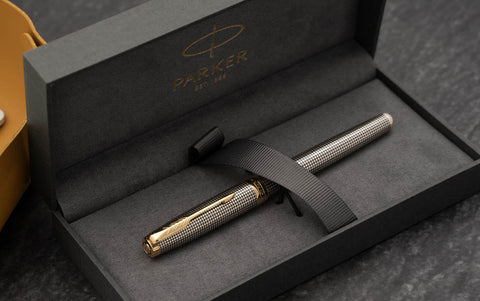 The Parker Sonnet Ciselé Silver Finish Fountain Pen