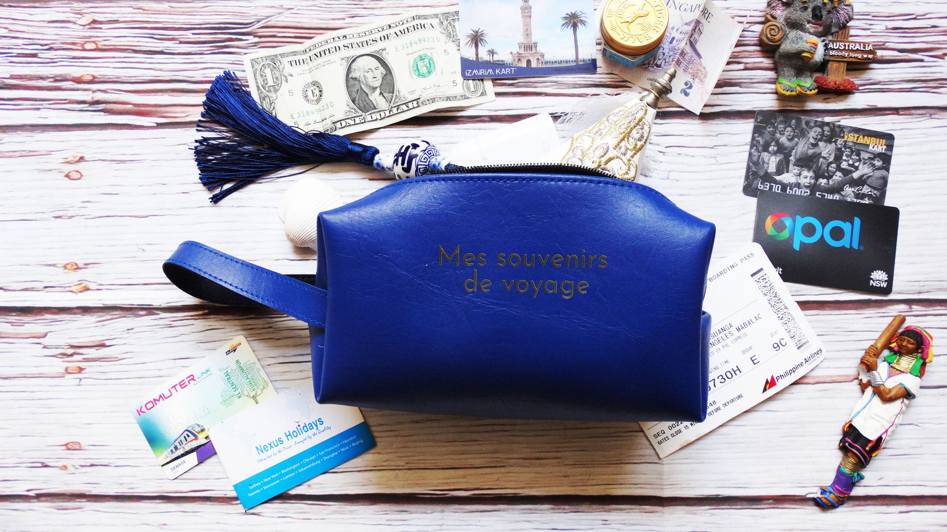 trousse de rangement personnalisé couleur bleu Voopies