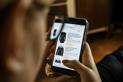 guy browsing options to shop from online