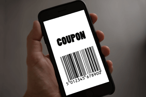 coupon barcode on phone