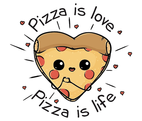 inforgraphic of pizza is love pizza is life 