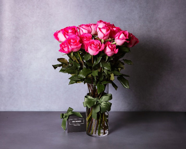 Image of 18 Pink Roses For The Price of 12