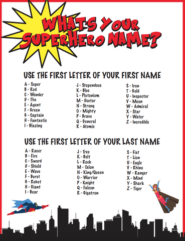 Free Superhero Name Generator
