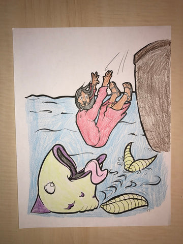 Jonah And The Big Fish Coloring Page