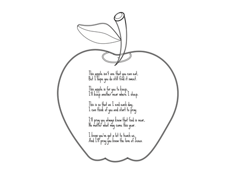 teacher apple coloring page