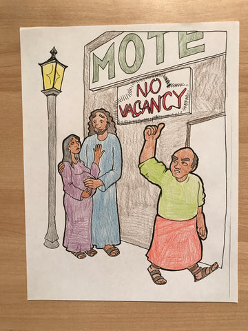 No Room In the Inn Coloring Page