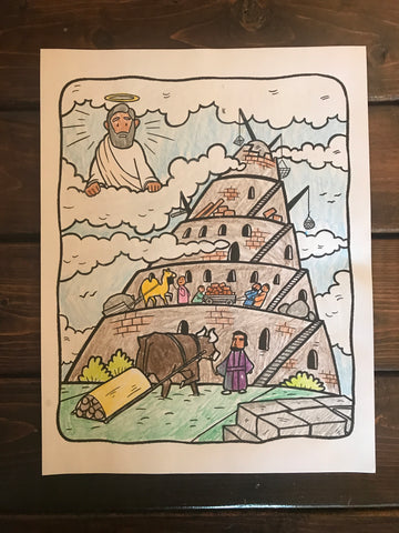Tower Of Babel Coloring Page