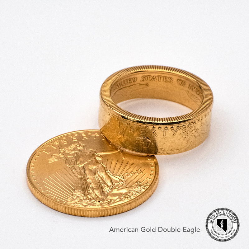1 oz American Gold Eagle Coin Ring - Silver State Foundry
