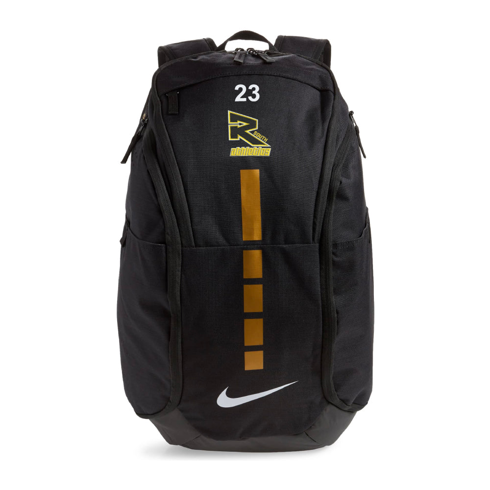 nike hoops elite backpack black and gold