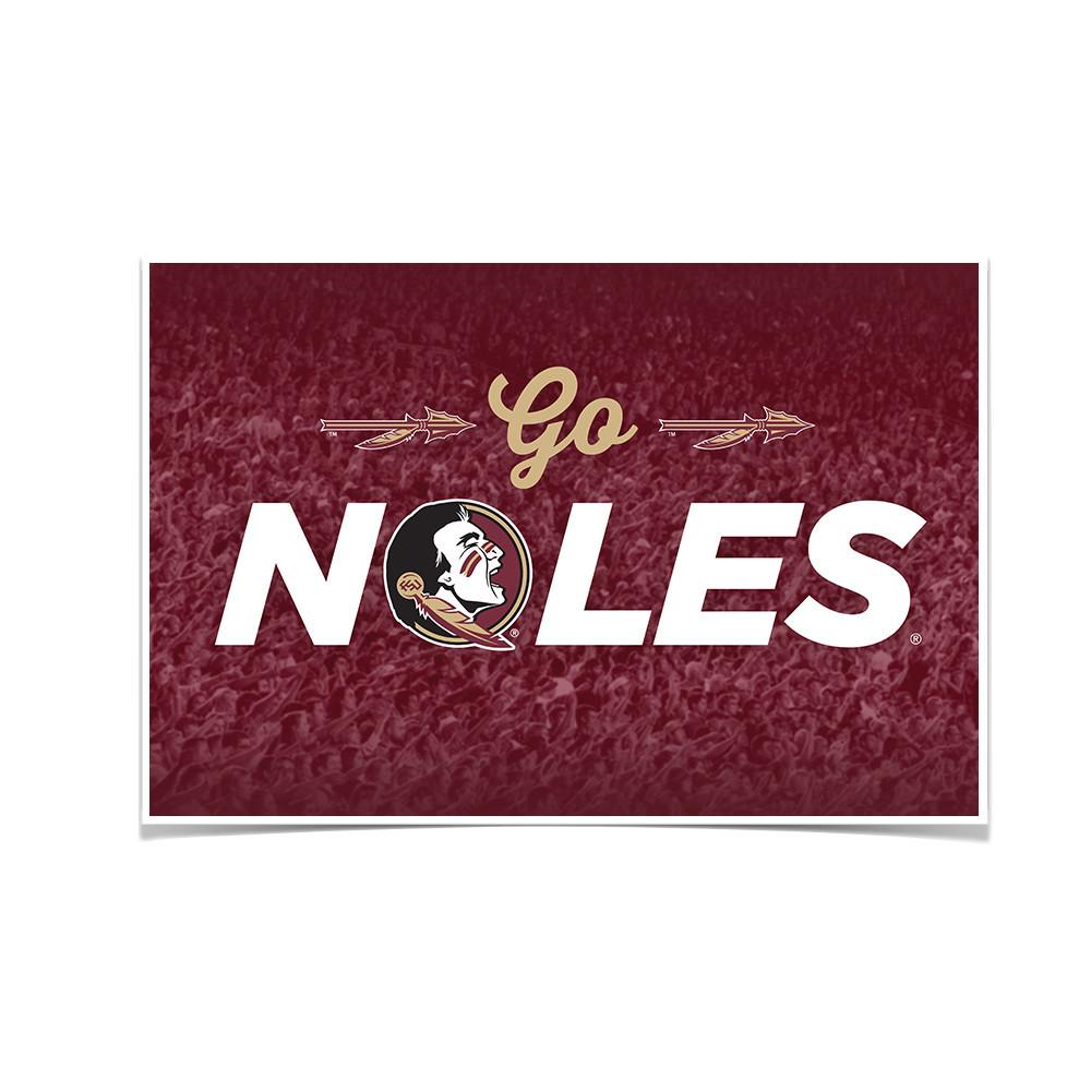 Florida State Seminoles Go Noles Officially Licensed Wall Art College Wall Art