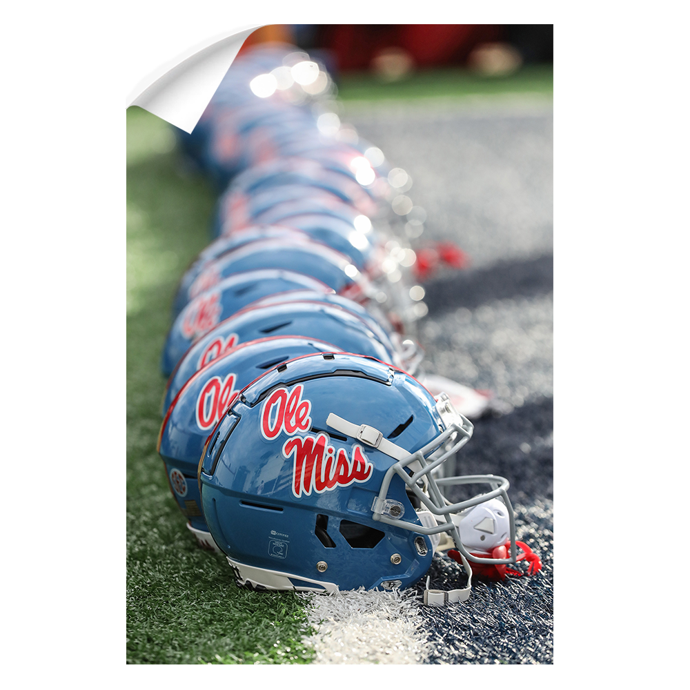 Ole Miss Rebels Ole Miss Football Helmets College Wall Art