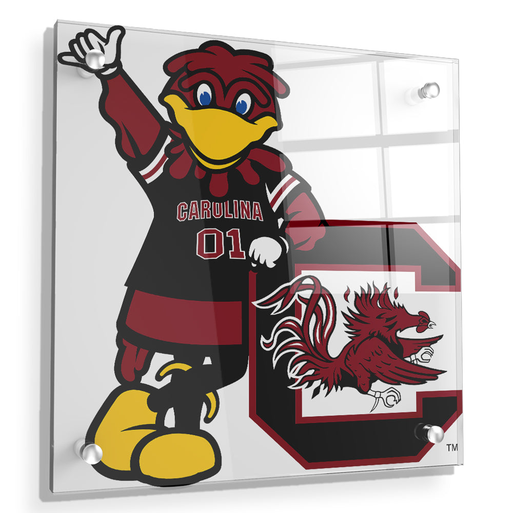 South Carolina Gamecocks Gamecocks White Officially Licensed Canvas College Wall Art 